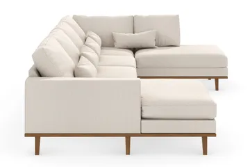 Copenhagen 5-sits Högervänd U-formad Soffa med Divan och Schäslong i Tyg - Beige - Möbler - Soffa - U-soffa