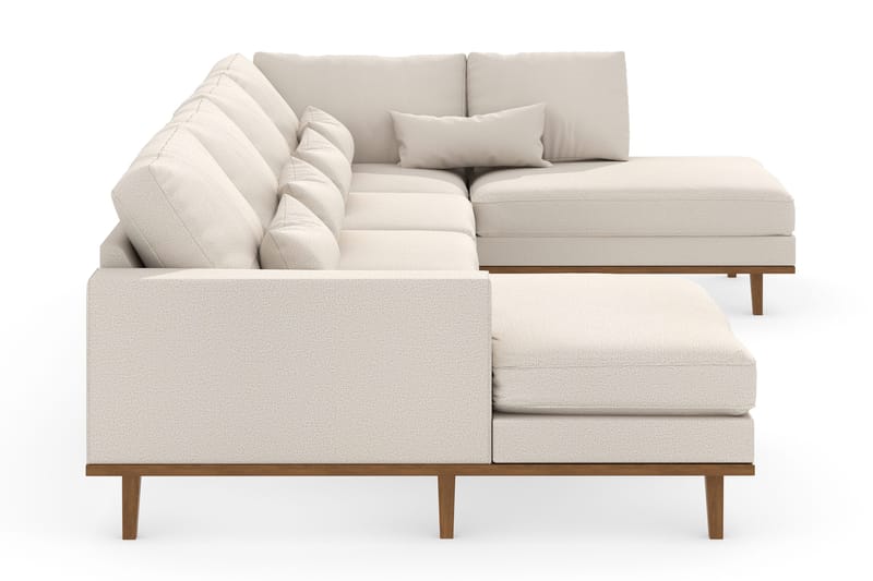 Copenhagen 5-sits Högervänd U-formad Soffa med Divan och Schäslong i Tyg - Beige - Möbler - Soffa - U-soffa