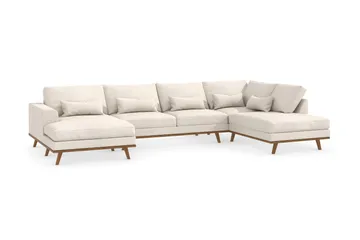 Copenhagen 5-sits Högervänd U-formad Soffa med Divan och Schäslong i Tyg - Beige - Möbler - Soffa - U-soffa