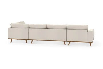 Copenhagen 5-sits Högervänd U-formad Soffa med Divan och Schäslong i Tyg - Beige - Möbler - Soffa - U-soffa