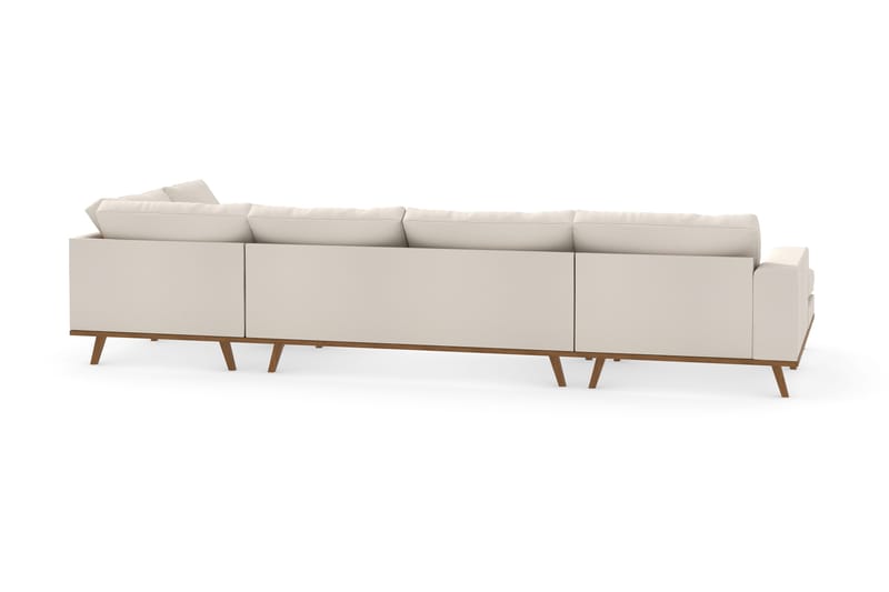Copenhagen 5-sits Högervänd U-formad Soffa med Divan och Schäslong i Tyg - Beige - Möbler - Soffa - U-soffa