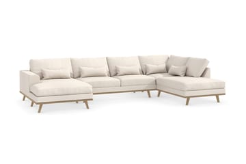 Copenhagen 5-sits Högervänd U-formad Soffa med Divan och Schäslong i Tyg - Beige - Möbler - Soffa - U-soffa