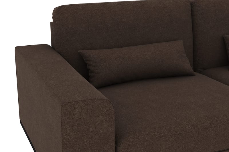 Copenhagen 5-sits Högervänd U-formad Soffa med Divan och Schäslong i Tyg - Brun - Möbler - Soffa - U-soffa