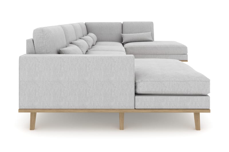 Copenhagen 5-sits Högervänd U-formad Soffa med Divan och Schäslong i Tyg - Grå - Möbler - Soffa - U-soffa