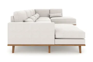 Copenhagen 5-sits Högervänd U-formad Soffa med Divan och Schäslong i Tyg - Ljusgrå - Möbler - Soffa - U-soffa