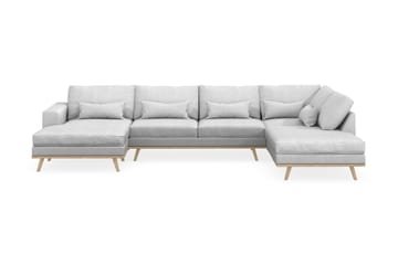 Copenhagen 5-sits Högervänd U-formad Soffa med Divan och Schäslong i Tyg - Ljusgrå - Möbler - Soffa - U-soffa