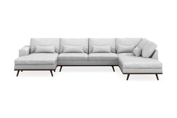 Copenhagen 5-sits Högervänd U-formad Soffa med Divan och Schäslong i Tyg - Ljusgrå - Möbler - Soffa - U-soffa