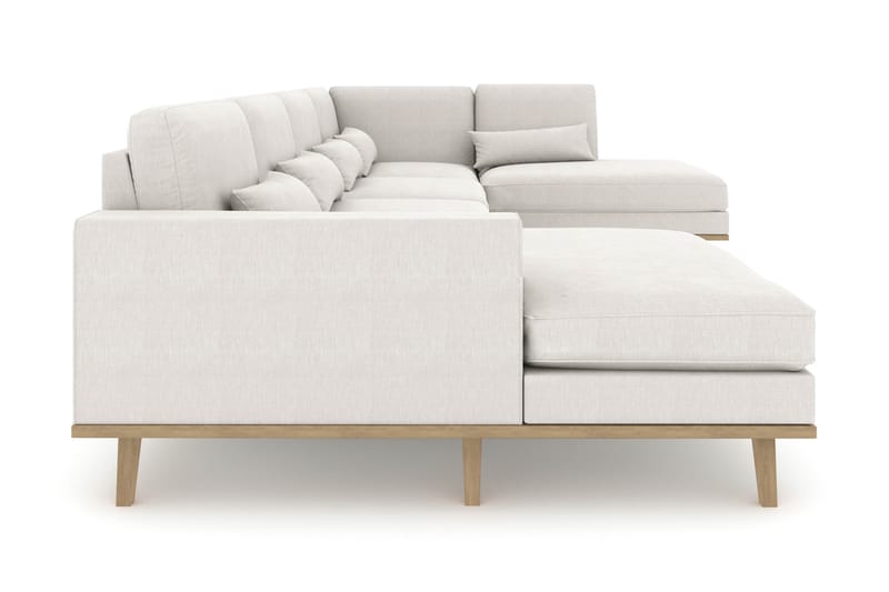 Copenhagen 5-sits Högervänd U-formad Soffa med Divan och Schäslong i Tyg - Ljusgrå - Möbler - Soffa - U-soffa