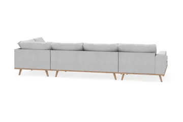 Copenhagen 5-sits Högervänd U-formad Soffa med Divan och Schäslong i Tyg - Ljusgrå - Möbler - Soffa - U-soffa