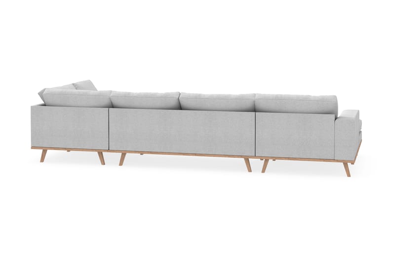 Copenhagen 5-sits Högervänd U-formad Soffa med Divan och Schäslong i Tyg - Ljusgrå - Möbler - Soffa - U-soffa