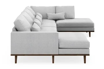 Copenhagen 5-sits Högervänd U-formad Soffa med Divan och Schäslong i Tyg - Ljusgrå - Möbler - Soffa - U-soffa