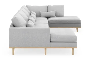 Copenhagen 5-sits Högervänd U-formad Soffa med Divan och Schäslong i Tyg - Ljusgrå - Möbler - Soffa - U-soffa