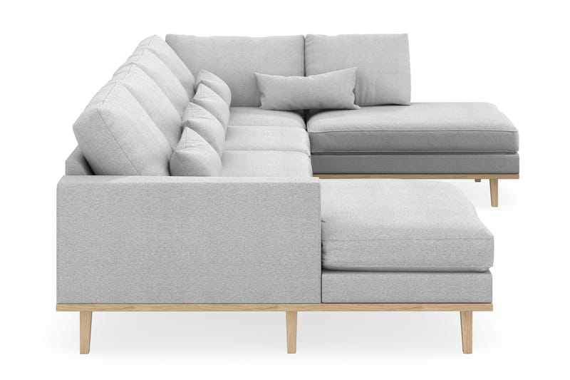 Copenhagen 5-sits Högervänd U-formad Soffa med Divan och Schäslong i Tyg - Ljusgrå - Möbler - Soffa - U-soffa
