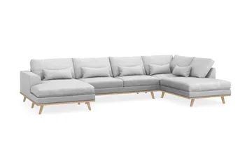 Copenhagen 5-sits Högervänd U-formad Soffa med Divan och Schäslong i Tyg - Ljusgrå - Möbler - Soffa - U-soffa