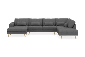 Copenhagen 5-sits Högervänd U-formad Soffa med Divan och Schäslong i Tyg - Mörkgrå - Möbler - Soffa - U-soffa