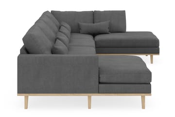 Copenhagen 5-sits Högervänd U-formad Soffa med Divan och Schäslong i Tyg - Mörkgrå - Möbler - Soffa - U-soffa