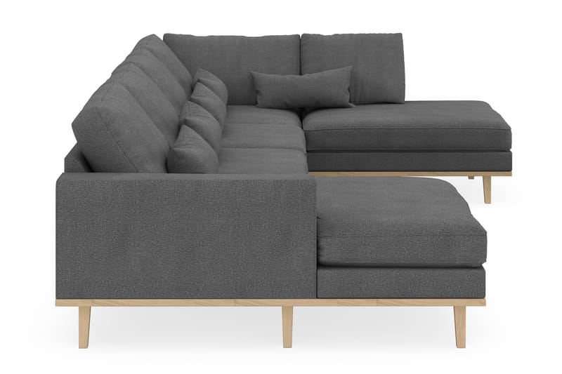 Copenhagen 5-sits Högervänd U-formad Soffa med Divan och Schäslong i Tyg - Mörkgrå - Möbler - Soffa - U-soffa