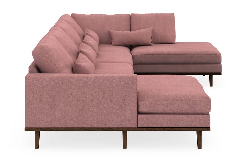 Copenhagen 5-sits Högervänd U-formad Soffa med Divan och Schäslong i Tyg - Rosa - Möbler - Soffa - U-soffa