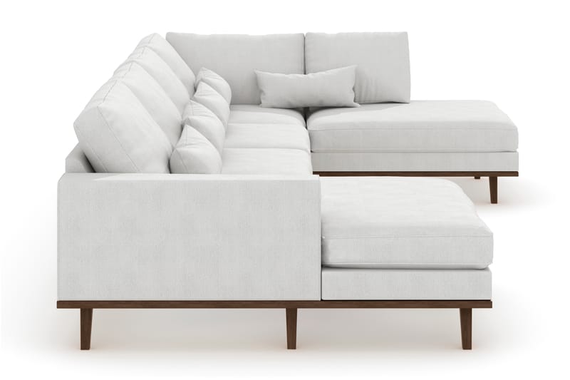 Copenhagen 5-sits Högervänd U-formad Soffa med Divan och Schäslong i Tyg - Vit - Möbler - Soffa - U-soffa