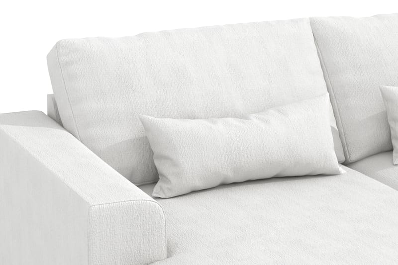 Copenhagen 5-sits Högervänd U-formad Soffa med Divan och Schäslong i Tyg - Vit - Möbler - Soffa - U-soffa