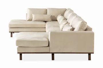 Copenhagen 5-sits Vänstervänd U-formad Large Soffa med Divan och Schäslong i Sammet - Beige - Möbler - Soffa - U-soffa