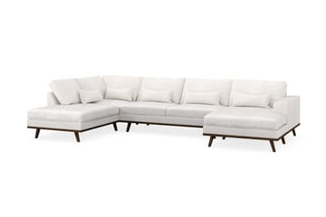 Copenhagen 5-sits Vänstervänd U-formad Soffa med Divan och Schäslong i Bouclé - Vit - Möbler - Soffa - U-soffa