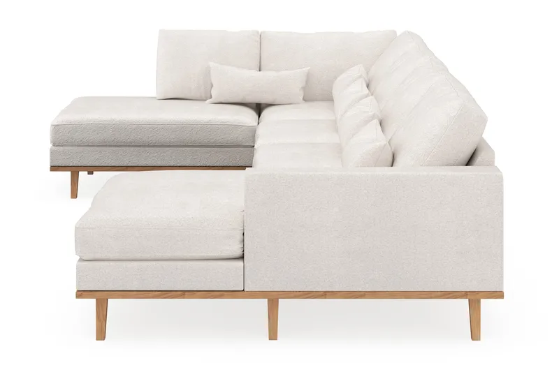 Copenhagen 5-sits Vänstervänd U-formad Soffa med Divan och Schäslong i Bouclé - Vit - Möbler - Soffa - U-soffa