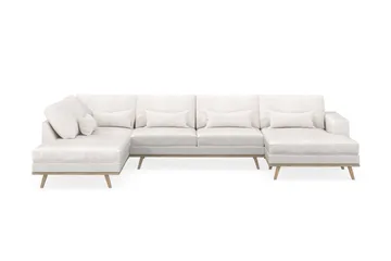 Copenhagen 5-sits Vänstervänd U-formad Soffa med Divan och Schäslong i Bouclé - Vit - Möbler - Soffa - U-soffa