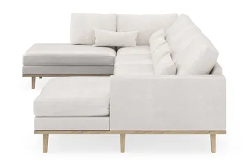 Copenhagen 5-sits Vänstervänd U-formad Soffa med Divan och Schäslong i Bouclé - Vit - M öbler - Soffa - U-soffa