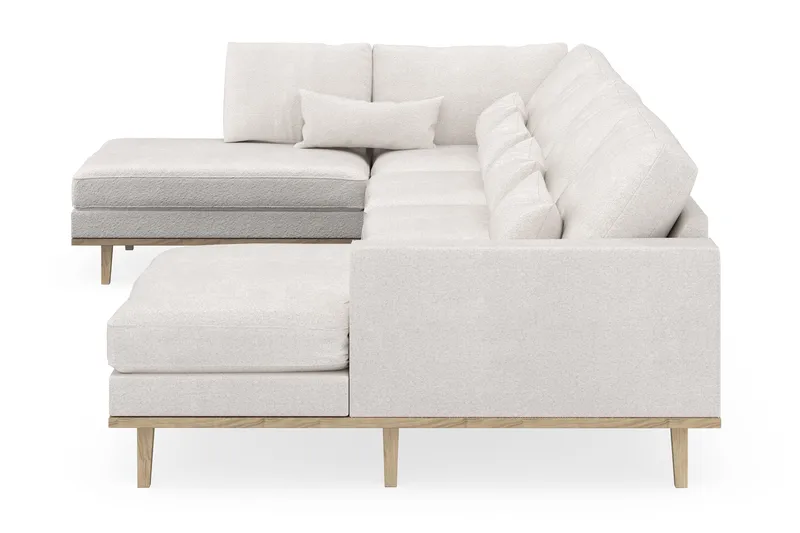 Copenhagen 5-sits Vänstervänd U-formad Soffa med Divan och Schäslong i Bouclé - Vit - Möbler - Soffa - U-soffa