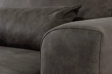 Copenhagen 5-sits Vänstervänd U-formad Soffa med Divan och Schäslong i Konstläder - Mörkgrå - Möbler - Soffa - U-soffa