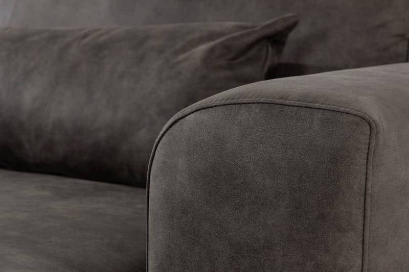 Copenhagen 5-sits Vänstervänd U-formad Soffa med Divan och Schäslong i Konstläder - Mörkgrå - Möbler - Soffa - U-soffa