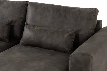 Copenhagen 5-sits Vänstervänd U-formad Soffa med Divan och Schäslong i Konstläder - Mörkgrå - Möbler - Soffa - U-soffa