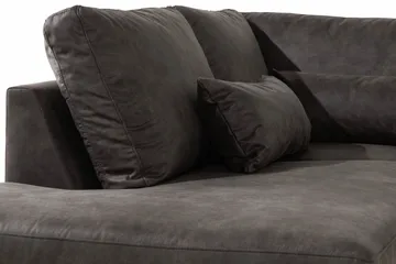 Copenhagen 5-sits Vänstervänd U-formad Soffa med Divan och Schäslong i Konstläder - Mörkgrå - Möbler - Soffa - U-soffa