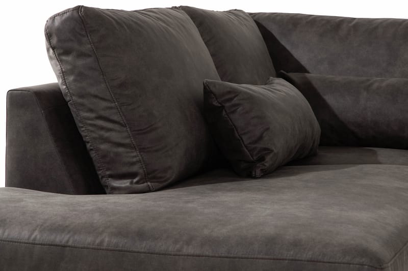 Copenhagen 5-sits Vänstervänd U-formad Soffa med Divan och Schäslong i Konstläder - Mörkgrå - Möbler - Soffa - U-soffa