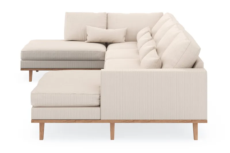 Copenhagen 5-sits Vänstervänd U-formad Soffa med Divan och Schäslong i Manchester - Beige - Möbler - Soffa - U-soffa