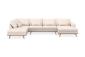 Copenhagen 5-sits Vänstervänd U-formad Soffa med Divan och Schäslong i Manchester - Beige - Möbler - Soffa - U-soffa