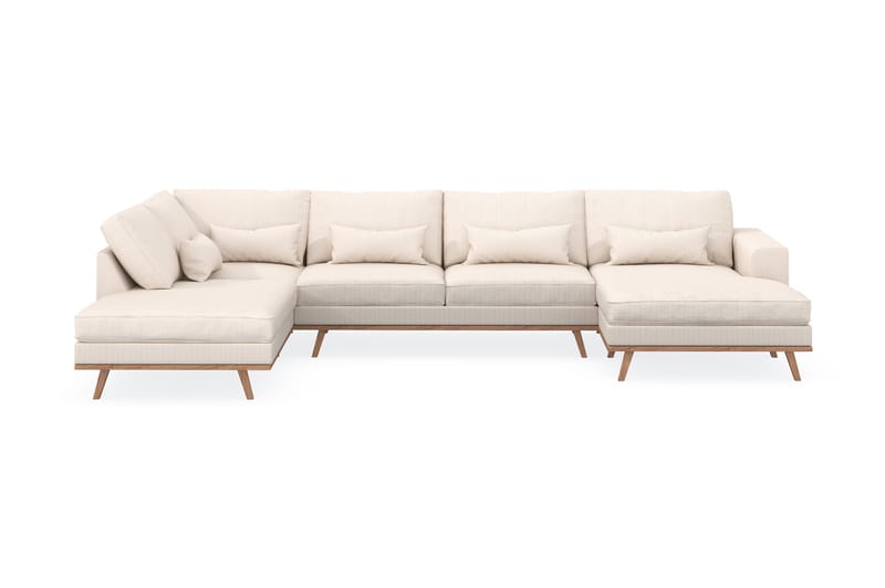 Copenhagen 5-sits Vänstervänd U-formad Soffa med Divan och Schäslong i Manchester - Beige - Möbler - Soffa - U-soffa