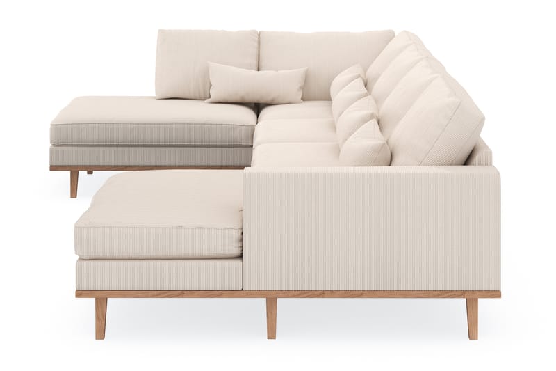 Copenhagen 5-sits Vänstervänd U-formad Soffa med Divan och Schäslong i Manchester - Beige - Möbler - Soffa - U-soffa