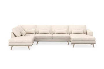 Copenhagen 5-sits Vänstervänd U-formad Soffa med Divan och Schäslong i Manchester - Beige - Möbler - Soffa - U-soffa
