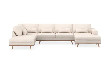 Copenhagen 5-sits Vänstervänd U-formad Soffa med Divan och Schäslong i Manchester - Beige - Möbler - Soffa - U-soffa