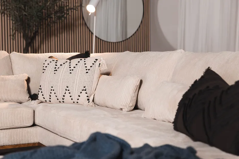 Copenhagen 5-sits Vänstervänd U-formad Soffa med Divan och Schäslong i Manchester - Beige - Möbler - Soffa - U-soffa