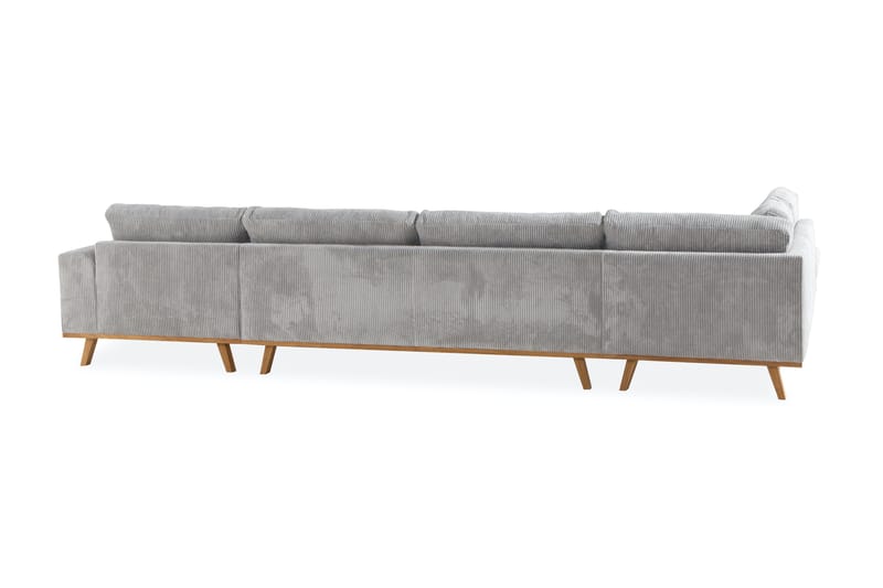 Copenhagen 5-sits Vänstervänd U-formad Soffa med Divan och Schäslong i Manchester - Ljusgrå - Möbler - Soffa - U-soffa