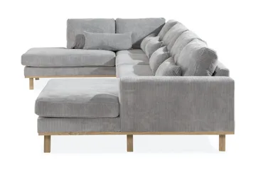 Copenhagen 5-sits Vänstervänd U-formad Soffa med Divan och Schäslong i Manchester - Ljusgrå - Möbler - Soffa - U-soffa