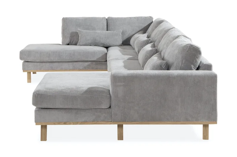 Copenhagen 5-sits Vänstervänd U-formad Soffa med Divan och Schäslong i Manchester - Ljusgrå - Möbler - Soffa - U-soffa