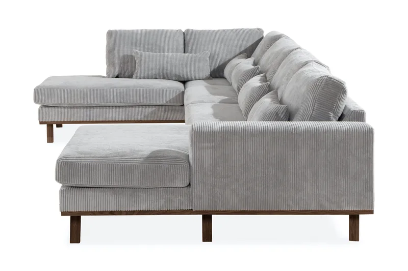 Copenhagen 5-sits Vänstervänd U-formad Soffa med Divan och Schäslong i Manchester - Ljusgrå - Möbler - Soffa - U-soffa
