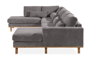 Copenhagen 5-sits Vänstervänd U-formad Soffa med Divan och Schäslong i Manchester - Mörkgrå - Möbler - Soffa - U-soffa