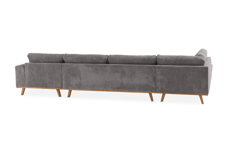 Copenhagen 5-sits Vänstervänd U-formad Soffa med Divan och Schäslong i Manchester - Mörkgrå - Möbler - Soffa - U-soffa