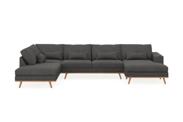 Copenhagen 5-sits Vänstervänd U-formad Soffa med Divan och Schäslong i Manchester - Mörkgrå - Möbler - Soffa - U-soffa