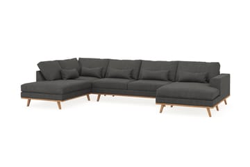Copenhagen 5-sits Vänstervänd U-formad Soffa med Divan och Schäslong i Manchester - Mörkgrå - Möbler - Soffa - U-soffa
